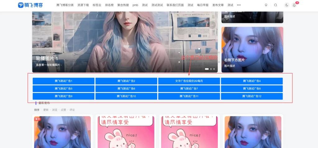 子比主题 – 文字广告位小工具_自动到期下架 - 狐狸资源网